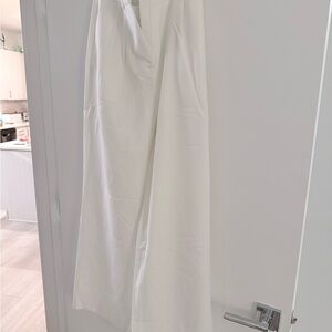 Commense Classic White Wide Leg Trousers